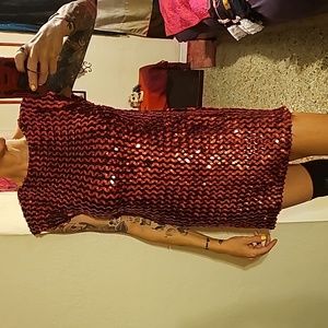 Sparkle-y devil! Vintage red sequin 60s go go dress